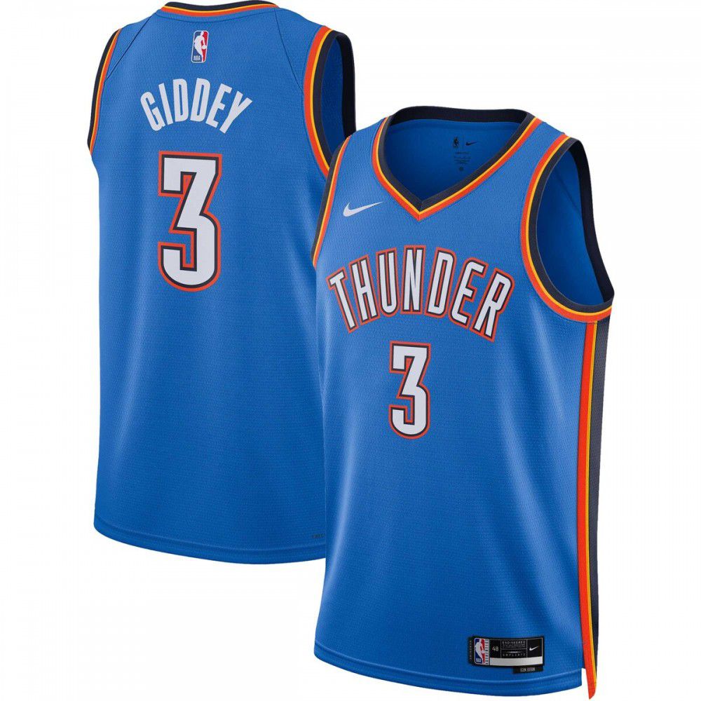 Josh Giddey Oklahoma City Thunder Unisex 2022/23 Swingman Jersey - Icon Edition - Blue-Pro Kit Vault | Brand New 26/27 Sports Jerseys